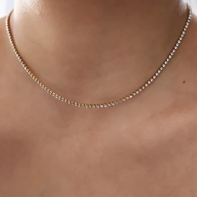 NOVA - Collar de Acero Inoxidable Clásico Bañado en Oro 18K