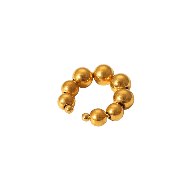 FREYA - Ear Cuff de Acero Inoxidable Bañado en Oro 18K