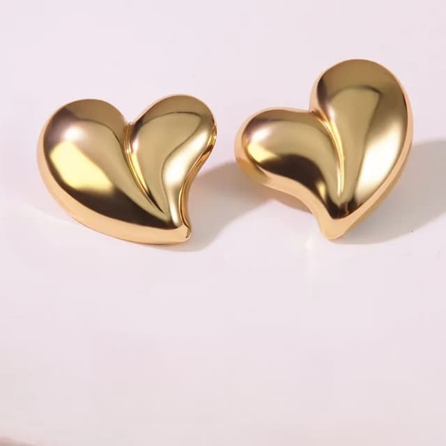 YARA - Aretes de Corazón de Acero Inoxidable