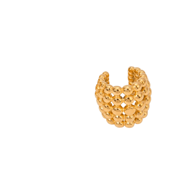 TAI - Ear Cuff de Acero Inoxidable Bañado en Oro 18K