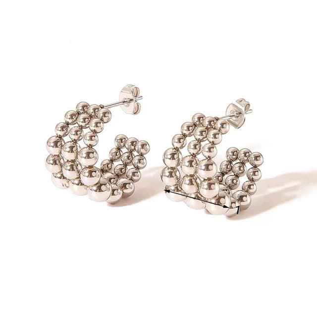 ONA - Argollas de Acero Inoxidable bañado en Oro